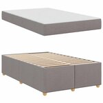 vidaXL Cadre de lit avec matelas Taupe 120 x 190 cm tissu