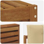 vidaXL Ensemble de canapés d'extérieur 6 pc Naturel et Beige