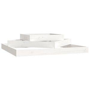 vidaXL Jardinière Blanc 112x112x27 cm Bois massif de pin