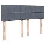 vidaXL Cadre de lit ottoman avec matelas gris foncé 140x190 cm velours