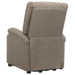 vidaXL Fauteuil de massage Taupe Tissu