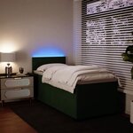 vidaXL Sommier à lattes de lit avec matelas Vert foncé 90x200 cm