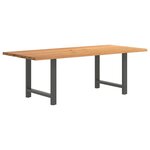 vidaXL Table à manger marron clair bois de chêne massif rectangulaire
