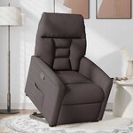 vidaXL Fauteuil inclinable marron foncé tissu