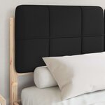 vidaXL Cadre de lit avec tête de lit rembourrée Noir 140 x 200 cm