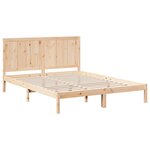 vidaXL Cadre de lit extra long sans matelas 140x210 cm bois massif