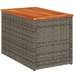 vidaXL Tables d'appoint de jardin 2 Pièces gris rotin bois massif