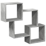vidaXL Armoire murale 78x18x71 cm gris béton bois d'ingénierie