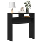 vidaXL Table console Chêne noir 78 x 30 x 80 cm Bois d'ingénierie