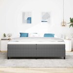 vidaXL Lit à lattes Gris clair 200 x 200 cm Tissu en velours côtelé