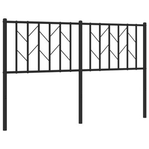vidaXL Tête de lit métal noir 140 cm