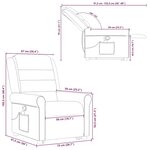 vidaXL Fauteuil de massage inclinable Gris foncé Tissu
