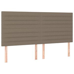 vidaXL Tête de lit Taupe 180x5x118/128 cm Tissu