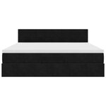 VidaXL Cadre de lit ottoman avec matelas noir 180x200 cm velours