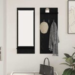 vidaXL Porte-manteau mural avec étagère Chêne noir 70 x 10 x 90 cm