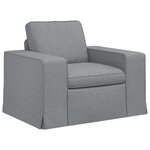 vidaXL Canapé 2 Pièces Gris clair 182 x 80 x 82 cm tissu