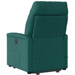 vidaXL Fauteuil inclinable de massage électrique Vert foncé Tissu