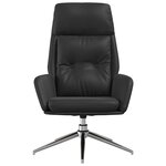 vidaXL Chaise de relaxation Noir Cuir véritable
