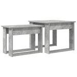 vidaXL Ensemble de tables basses 2 Pièces Gris béton Bois d'ingénierie