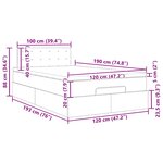vidaXL Lit ottoman avec matelas et LED noir 120x190 cm velours