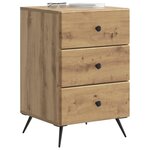 vidaXL Cabinet de chevet avec tiroir Chêne artisanal 43 x 41 x 66 5 cm