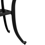 vidaXL Table de jardin noir Ø48x53 cm aluminium coulé