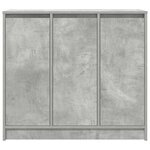 vidaXL Buffet gris béton 85x34x76 cm bois d'ingénierie
