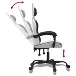vidaXL Chaise de jeu Blanc et noir Similicuir