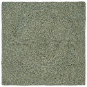 vidaXL Tapis de surface Vert olive 160 x 160 cm Jute