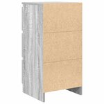 vidaXL Buffet sonoma gris 37 5x35x76 cm bois d'ingénierie