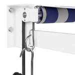vidaXL Auvent rétractable automatique bleu et blanc 4x3 m