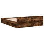 vidaXL Cadre de lit avec tiroirs sans matelas chêne fumé 140x190 cm