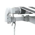 vidaXL Auvent manuel rétractable avec LED anthracite blanc 500x350 cm