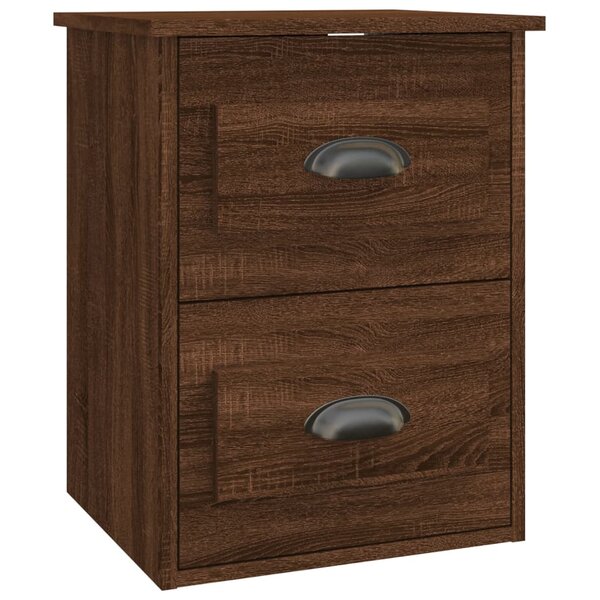 vidaXL Table de chevet murale chêne marron 41 5x36x53 cm