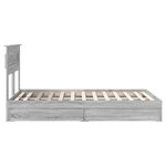 vidaXL Lit de Rangement Gris Sonoma 135 x 190 cm Bois d'ingénierie