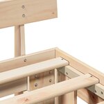 vidaXL Cadre de lit avec tête de lit Naturel 120 x 190 cm Pin massif