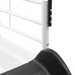 vidaXL Lit superposé pour enfants avec toboggan Blanc et anthracite