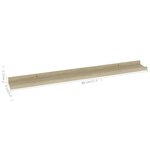 vidaXL Étagères murales 4 Pièces chêne sonoma 80x9x3 cm