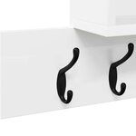 vidaXL Porte-manteau mural Blanc 100 x 12 x 43 5 cm Bois d'ingénierie