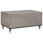 vidaXL Table basse Gris 80 x 50 x 40 cm bois de manguier massif