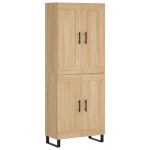 vidaXL Buffet haut Chêne sonoma 69 5x34x180 cm Bois d'ingénierie