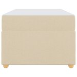 vidaXL Cadre de lit avec matelas Crème 80 x 200 cm tissu