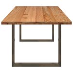 vidaXL Table à manger marron clair bois de chêne massif rectangulaire