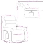 vidaXL Fauteuil inclinable noir tissu
