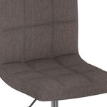 vidaXL Tabouret de bar pivotant Taupe Tissu