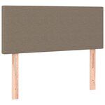 vidaXL Sommier à lattes de lit avec matelas Taupe 80x200 cm Tissu