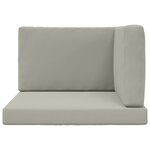 vidaXL Coussin de canapé d'extérieur 3 Pièces Gris Polyester