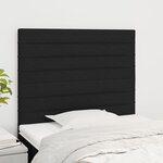 vidaXL Têtes de lit 2 Pièces Noir 100x5x78/88 cm Tissu