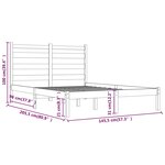 vidaXL Cadre de lit sans matelas bois massif 140x200 cm