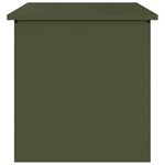 vidaXL Boîte de rangement extérieure en vert olive - 55 x 50 5 x 50 cm  faite en acier laminé à froid.
